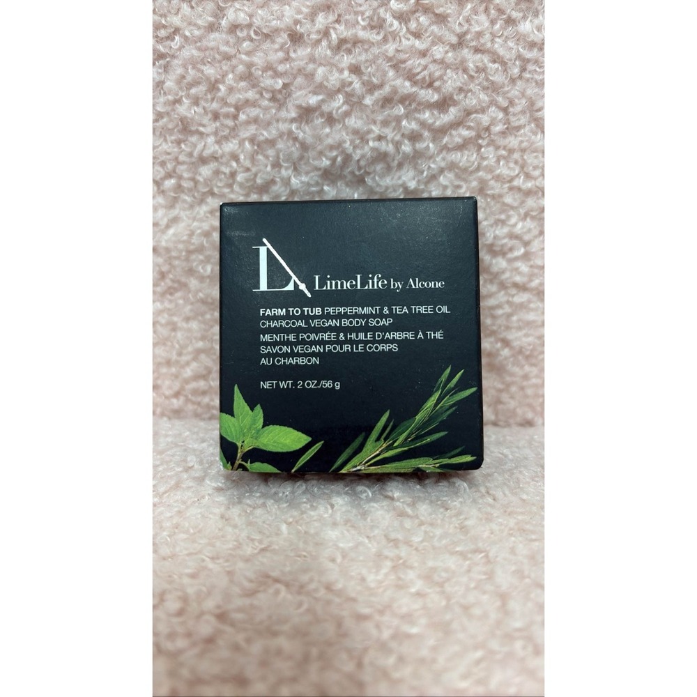 LimeLife‎ by Alcone Peppermint Tea Tree Charcoal Soap 2oz
